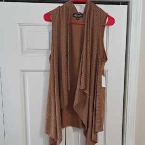 Absolutely Famous Tan Perforated Vest